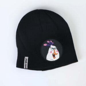 AB Beanie – Matilda Angry Face – Black قبعة صغيرة اية بي – ماتيلدا انجري فيس – أسود
