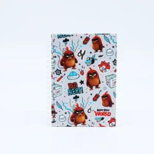 AB Spiral Notebook A5 Squares – Red Alert أب دفتر  دوامة المربعات اللولبية  أ5- تنبيه أحمر