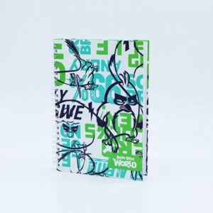 AB Spiral Notebook A5 Blank - Angry Green أب دفتر ملاحظات حلزوني  فارغ أ5- أخضر غاضب