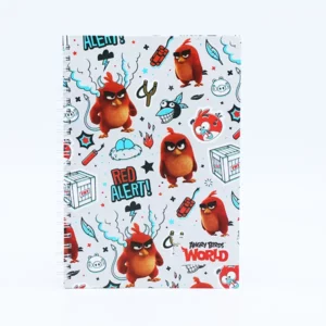 AB Spiral Notebook A4 Lines - Red Alert أب دفتر دفتر حلزوني أ4 خطوط - تنبيه أحمر