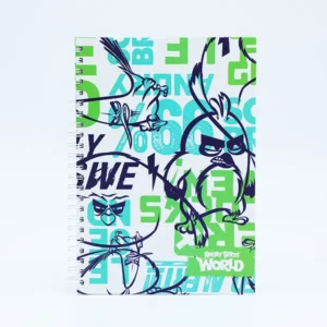 AB Spiral Notebook A4 Lines - Angry Green أب دفتر  ملاحظات حلزوني أ4 خطوط - أخضر غاضب