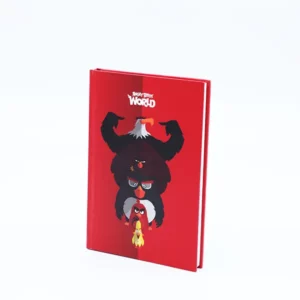 AB Notebook A5 Blank - Red Mix Characters أب دفتر ملاحظات فارغ بحجم أ5- باللون الأحمر